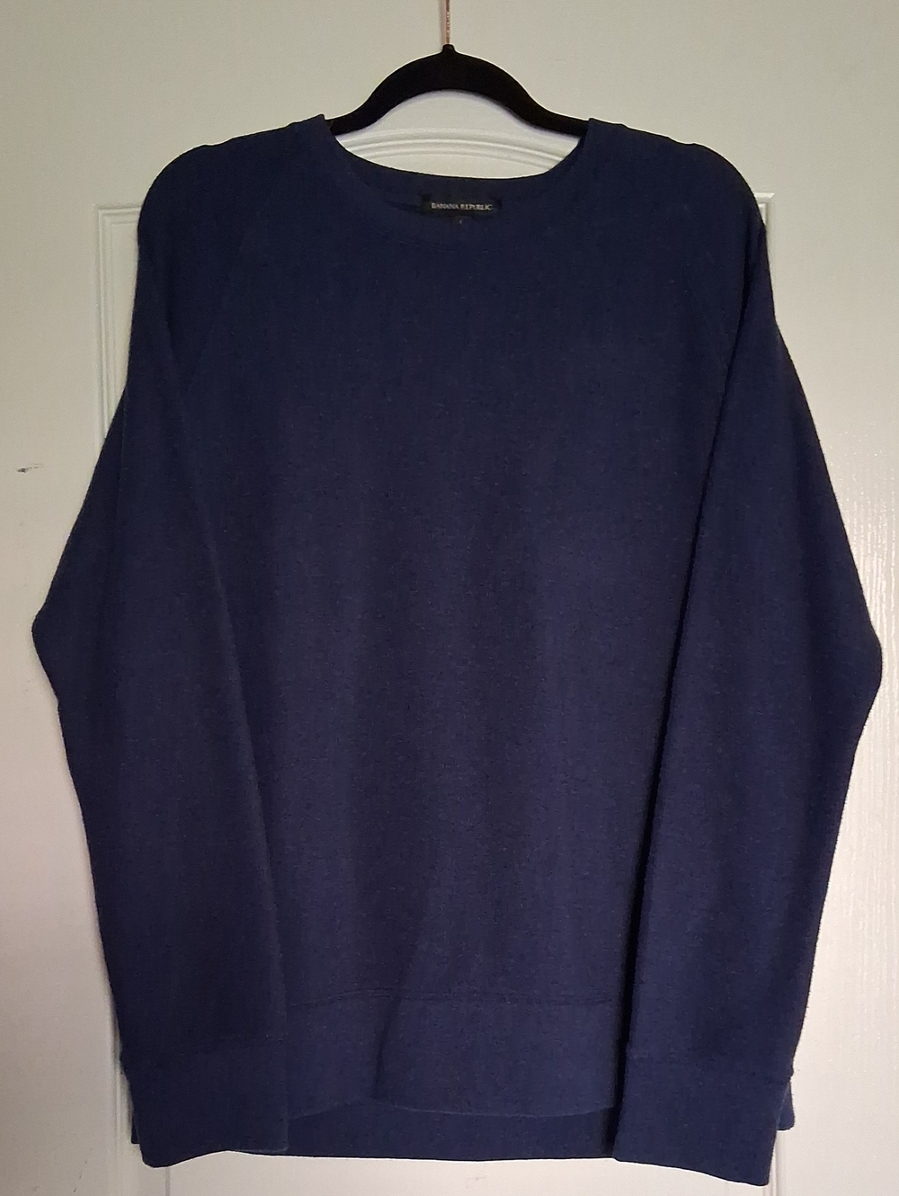 Banana Republic Men’s Textured Crewneck Sweater, Navy Blue